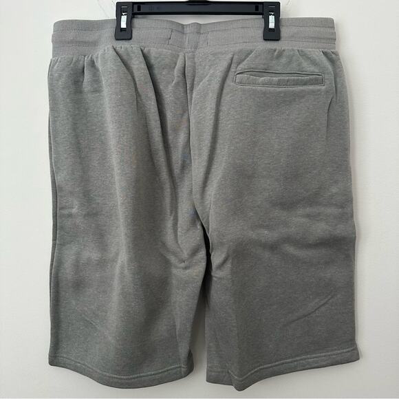 Kangol Men's Athletic Plush Fleece Shorts Grey with White Logo Medium - Picture 3 of 7